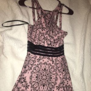 Pink and black dress